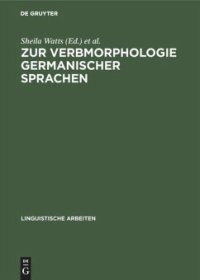 cover of the book Zur Verbmorphologie germanischer Sprachen