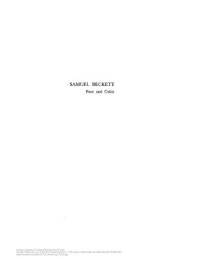 cover of the book Samuel Beckett: Poet and Critic