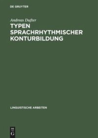 cover of the book Typen sprachrhythmischer Konturbildung