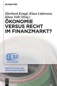 cover of the book Ökonomie versus Recht im Finanzmarkt?