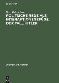 cover of the book Politische Rede als Interaktionsgefüge: Der Fall Hitler