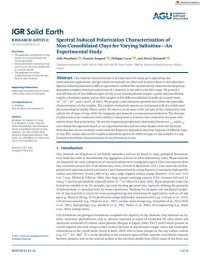 cover of the book Spectral Induced Polarization Characterization of Non-Consolidated Clays for Varying Salinities—An Experimental Study