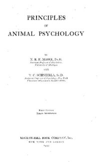 cover of the book Principles of Animal Psychology