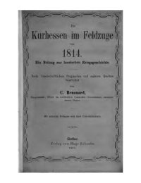 cover of the book Die Kurhessen im Feldzuge von 1814 : Ein Beitrag zur hessischen Kriegsgeschichte