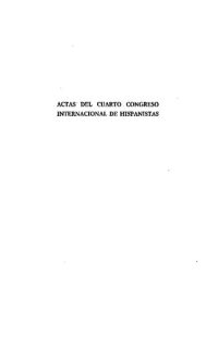 cover of the book Actas del Cuarto Congreso de la Asociación Internacional de Hispanistas : celebrado en Salamanca, agosto de 1971