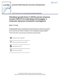 cover of the book Fibroblast growth factor 5 FGF5 and its missense mutant FGF5 H174 underlying trichomegaly a molecular dynamics simulation investigation