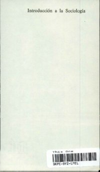 cover of the book Introducción a la sociología