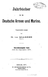 cover of the book Jahrbücher für die Deutsche Armee und Marine / Juli bis September 1877