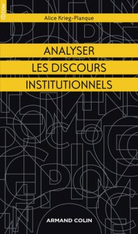 cover of the book Analyser les discours institutionnels