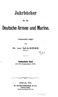 cover of the book Jahrbücher für die Deutsche Armee und Marine / Juli bis September 1875