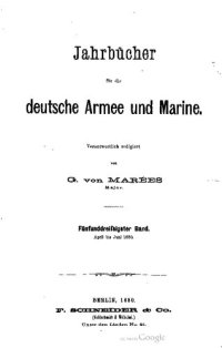 cover of the book Jahrbücher für die Deutsche Armee und Marine / April bis Juni 1880