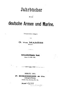 cover of the book Jahrbücher für die Deutsche Armee und Marine / Januar bis März 1881