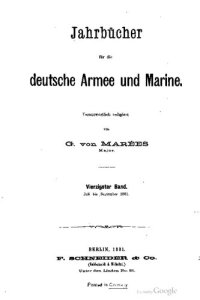 cover of the book Jahrbücher für die Deutsche Armee und Marine / Juli bis September 1881