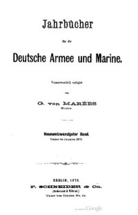 cover of the book Jahrbücher für die Deutsche Armee und Marine / Oktober bis Dezember 1878