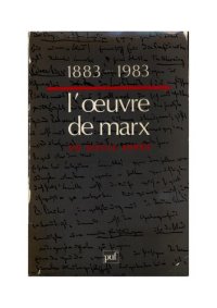 cover of the book 1883-1983, l'oeuvre de Marx un siècle après