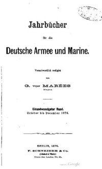 cover of the book Jahrbücher für die Deutsche Armee und Marine / Oktober bis Dezember 1876