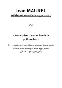 cover of the book Écrits pour Vladimir Jankélévitch