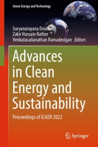 cover of the book Advances in Clean Energy and Sustainability. Proceedings of ICAER 2022