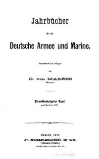 cover of the book Jahrbücher für die Deutsche Armee und Marine / April bis Juni 1879