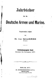 cover of the book Jahrbücher für die Deutsche Armee und Marine / Oktober bis Dezember 1877