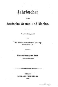 cover of the book Jahrbücher für die Deutsche Armee und Marine / Januar bis März 1890