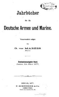 cover of the book Jahrbücher für die Deutsche Armee und Marine / Januar bis März 1877