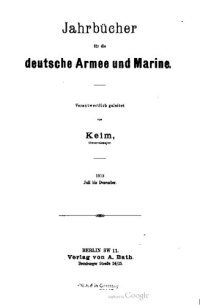 cover of the book Jahrbücher für die Deutsche Armee und Marine / Juli bis Dezember 1913