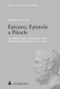 cover of the book Epicuro, Epistola a Pitocle: In Collaborazione Con Mauro Tulli, Dino De Sanctis, Francesca G. Masi