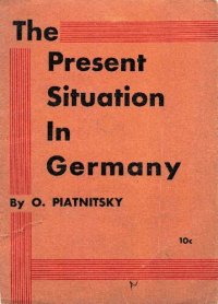 cover of the book The Present Situation in Germany.