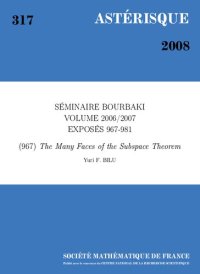 cover of the book Séminaire Bourbaki.  Volume 2006/2007. Exposes 967–981