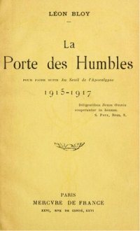 cover of the book La porte des humbles