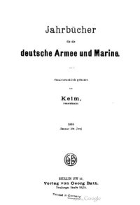 cover of the book Jahrbücher für die Deutsche Armee und Marine / Januar bis Juni 1916