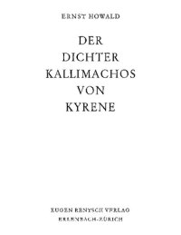 cover of the book Der Dichter Kallimachos von Kyrene