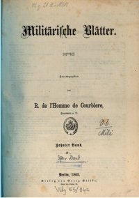 cover of the book Militärische Blätter