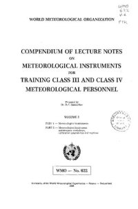 cover of the book Compendium of Lecture Notes on Meteorological Instruments for Training Class III and Class IV Meteorological Personnel