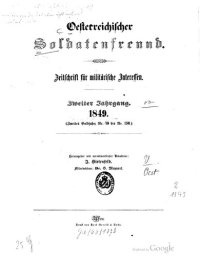 cover of the book Österreichischer Soldatenfreund. Zeitschrift für militärische Interessen