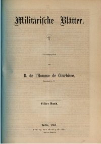 cover of the book Militärische Blätter