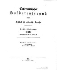 cover of the book Österreichischer Soldatenfreund. Zeitschrift für militärische Interessen