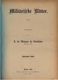 cover of the book Militärische Blätter