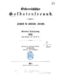 cover of the book Österreichischer Soldatenfreund. Zeitschrift für militärische Interessen