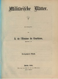 cover of the book Militärische Blätter