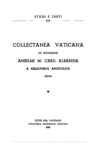 cover of the book Collectanea Vaticana in honorem Anselmi M. Card. Albareda