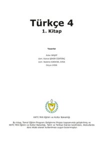 cover of the book Türkçe 4. 1. Kitap