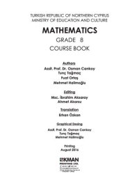 cover of the book Mathematics. Grade 8. Course Book