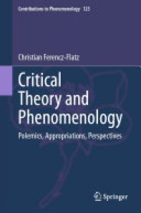 cover of the book Critical Theory and Phenomenology: Polemics, Appropriations, Perspectives