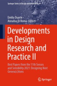 cover of the book Developments in Design Research and Practice II: Best Papers from the 11th Senses and Sensibility 2021: Designing Next Genera(c)tions