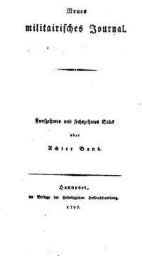 cover of the book Neues Militärisches Journal