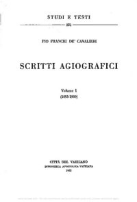 cover of the book Scritti agiografici. 1893-1900