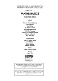 cover of the book Mathematics. Grade 7. Work Book
