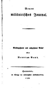 cover of the book Neues Militärisches Journal